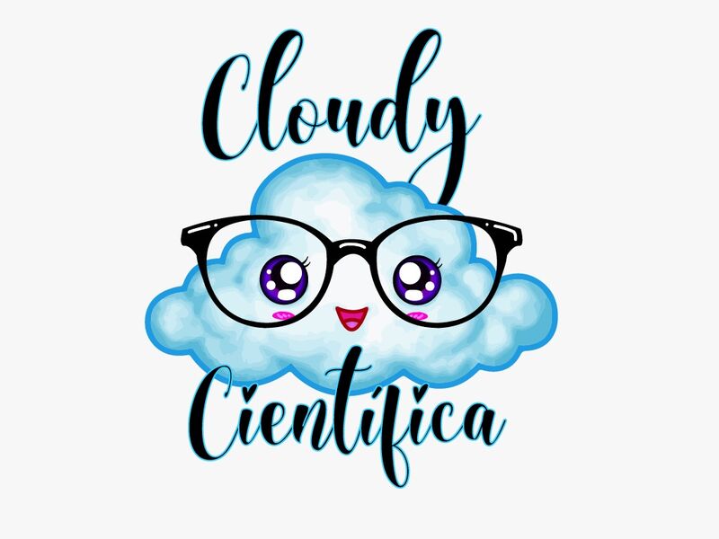 Cloudy científica, con gafas, lista para investigar